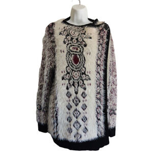 Pre-Owned BCBG Max Azria Oversize fuzzy Aztec cardigan xl